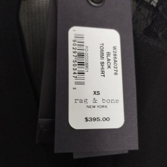 Rag and Bone Black Tommi Shirt XS - Picture 2 of 4